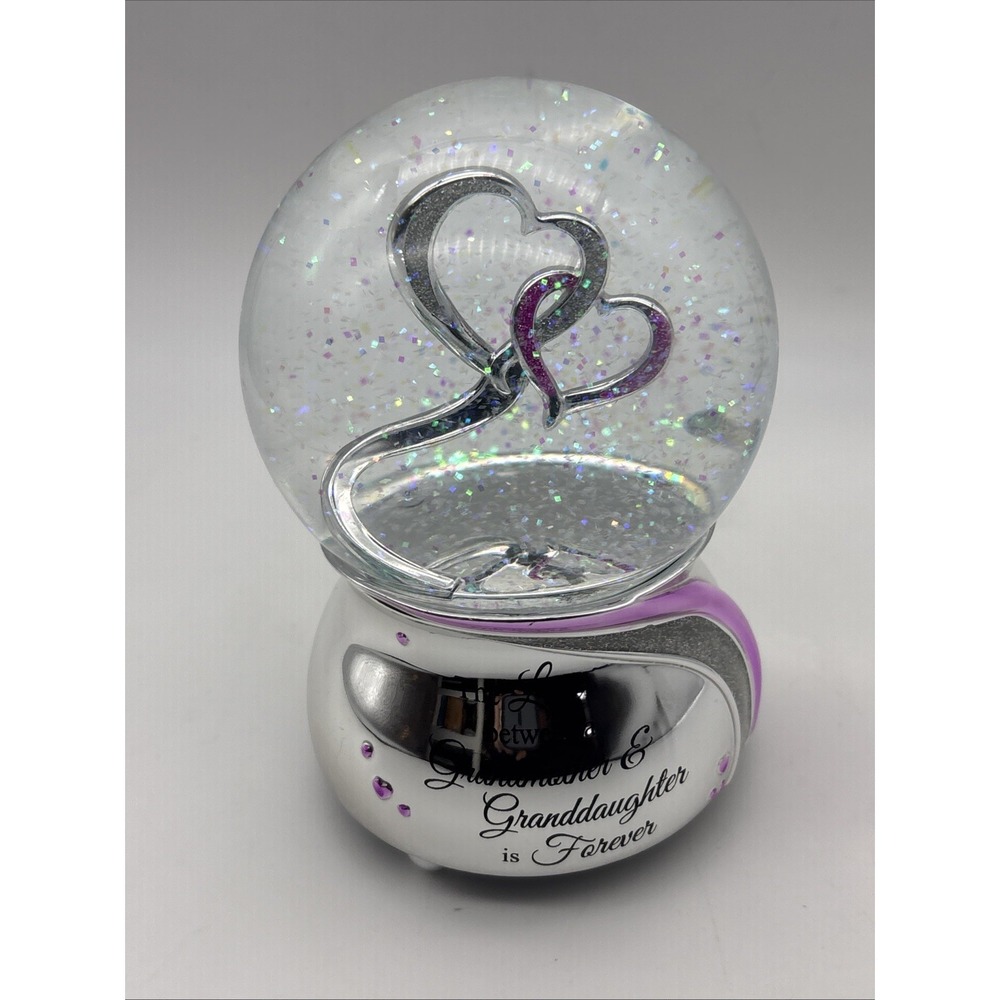 The Bradford Exchange Grandmother and Granddaughter Glitter Globe 6" - Picture 3 of 5
